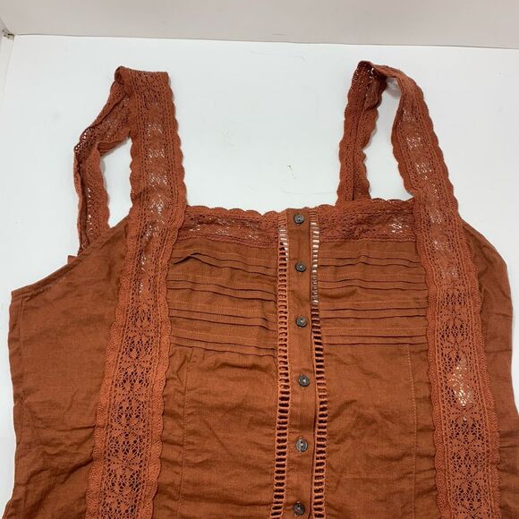 Free People Lace Tank Top Size Large Womens - Picture 4 of 9